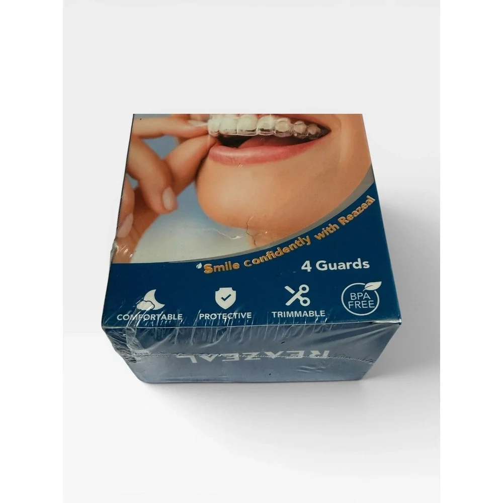Reazeal Mouth Guard for Grinding Teeth 4 Pack BPA Free Trimmable ATG0603R NEW